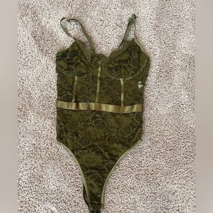 Green body suit Worn ONCE